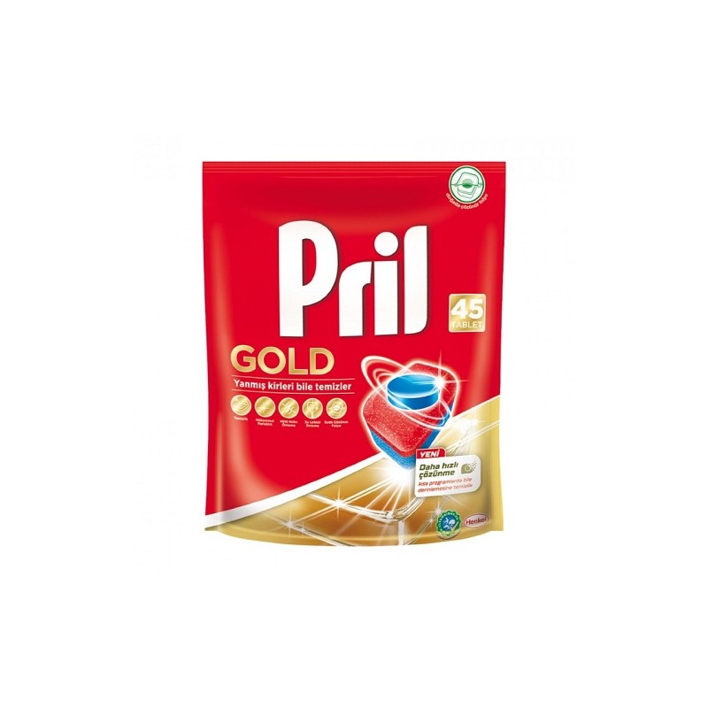 قرص-ماشین-ظرفشویی-45-عددی-گلد-پریل-pril-gold