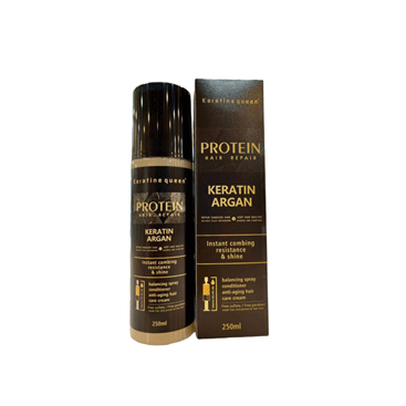 آبرسانی-و-حفظ-رطوبت اسپری مو کراتین کوئین مدل keratin argan